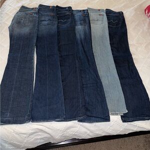 7 For All Mankind Women's Boot Cut Jeans in Blue Shades